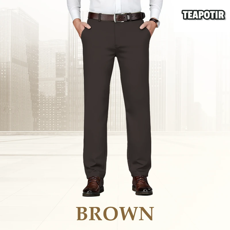  Men's High Elastic Business Casual Pants