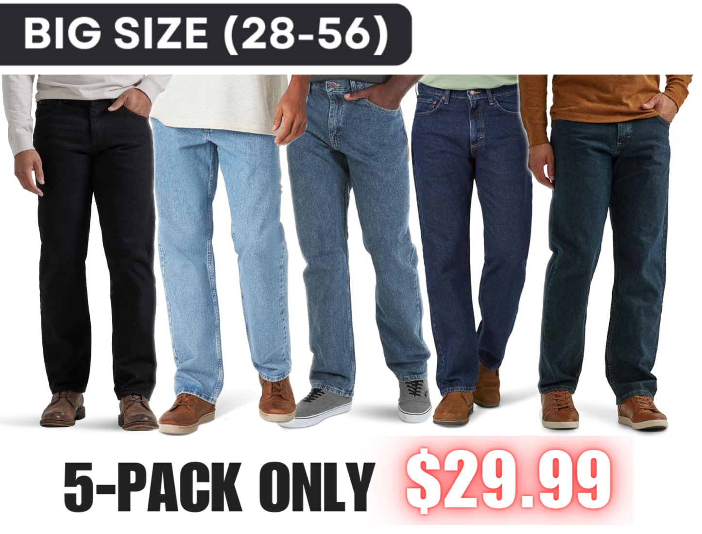 🔥Men's 3-Pack Rebar M4 Relaxed DuraStretch Basic Jeans
