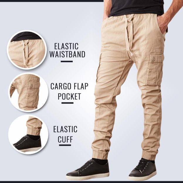 Last Day Promotion🔥3-Pack Men's Cotton Flex Stretch Cargo CombatJogger Pants (Sizes, S-6XL)