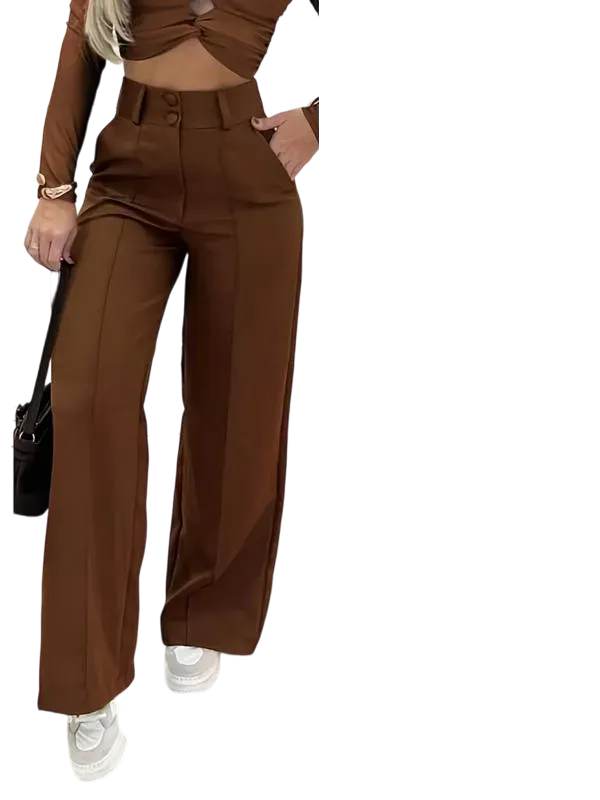 Women's Simple Wide-Leg Pants
