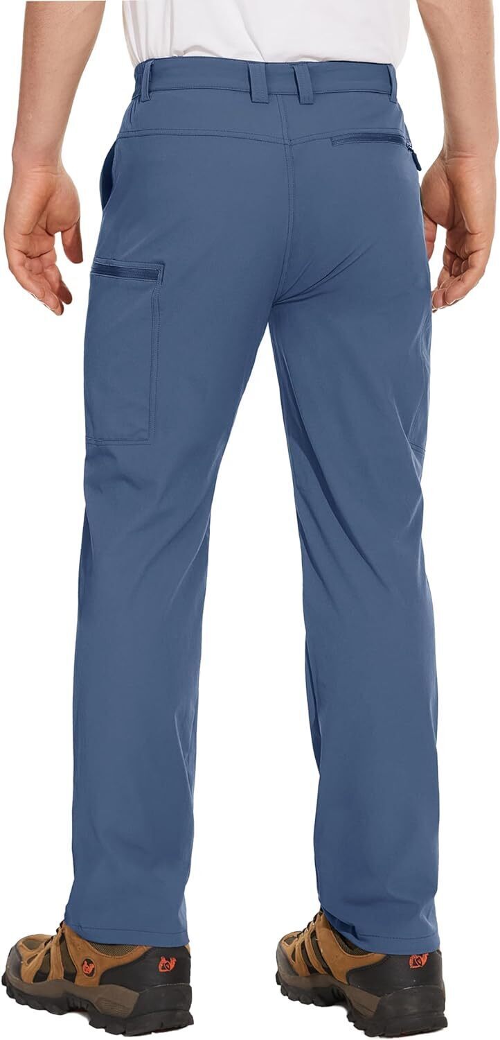 7-park Men's Hiking Pants 6 Pockets,Water Resistant Ripstop Outdoor Pants,Lightweight Quick Dry Fishing Work Pants