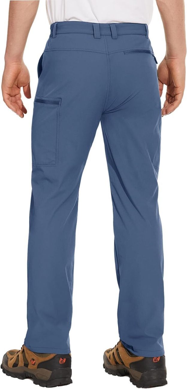 7-park Men's Hiking Pants 6 Pockets,Water Resistant Ripstop Outdoor Pants,Lightweight Quick Dry Fishing Work Pants