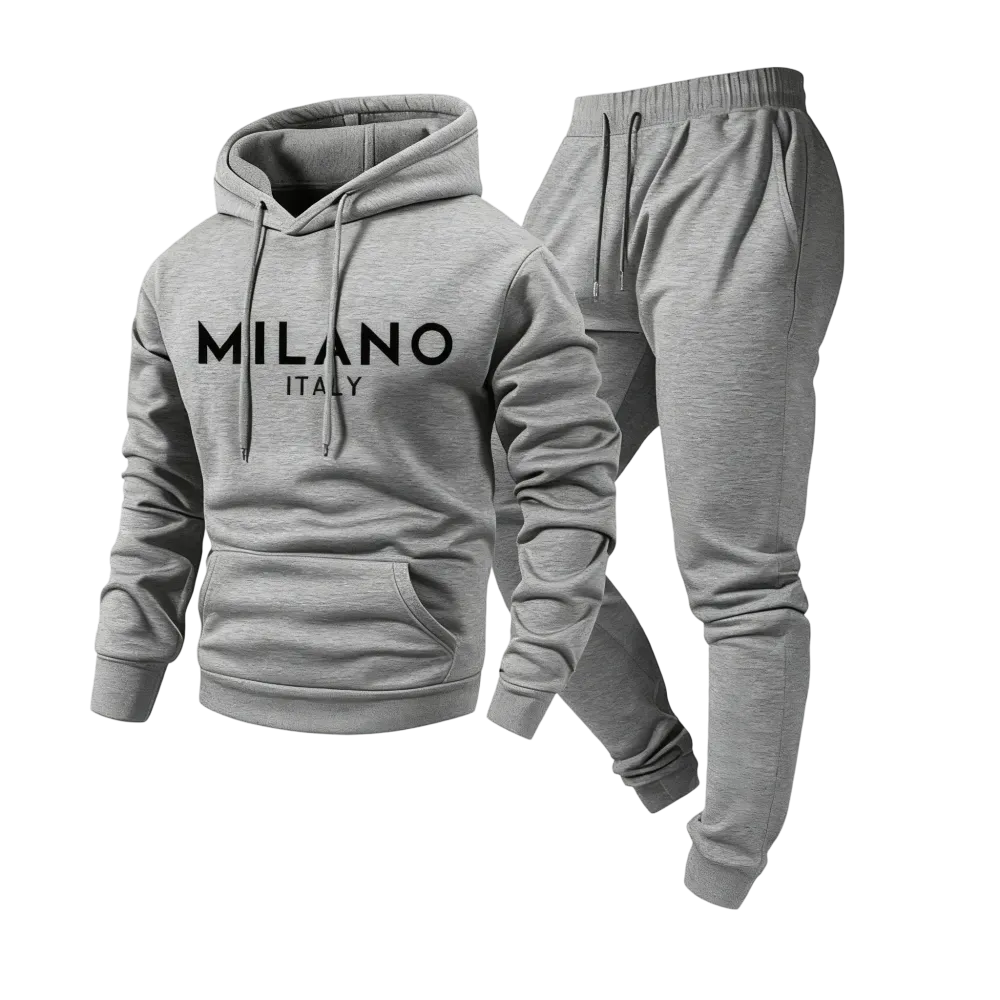 Men's Milano Printed Hoodie and Drawstring Sweatpants Set