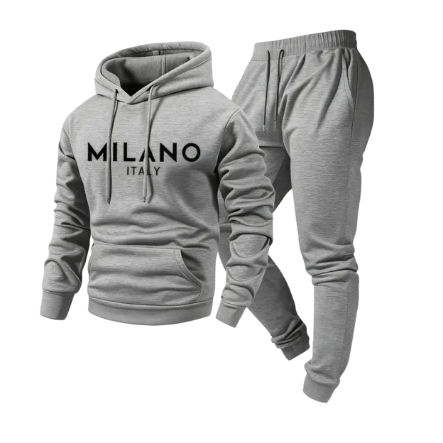 Men's Milano Printed Hoodie and Drawstring Sweatpants Set