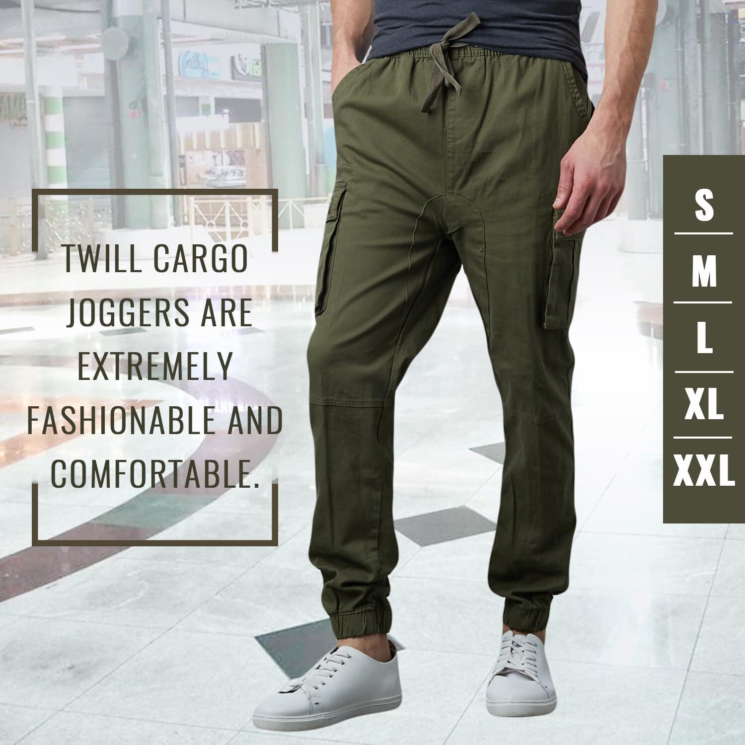 Last Day Promotion🔥3-Pack Men's Cotton Flex Stretch Cargo CombatJogger Pants (Sizes, S-6XL)