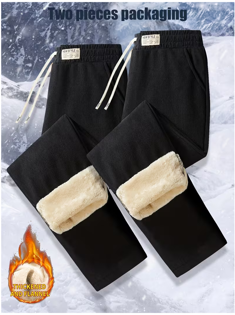 Women'S Casual Sports Pants, Fleece-Lined, Thickened, Warm Women'S Straight-Leg Corduroy Pants, Fashionable Casual Women'S Pants