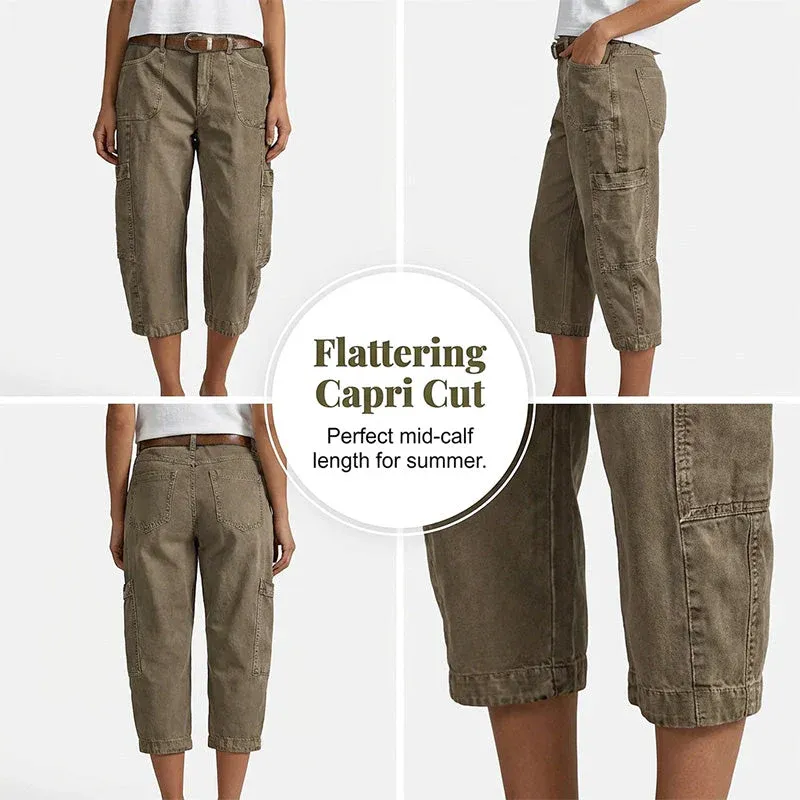 ⚡FINAL SALE⚡- Women's Mid-Rise Straight-Leg Cropped Pants