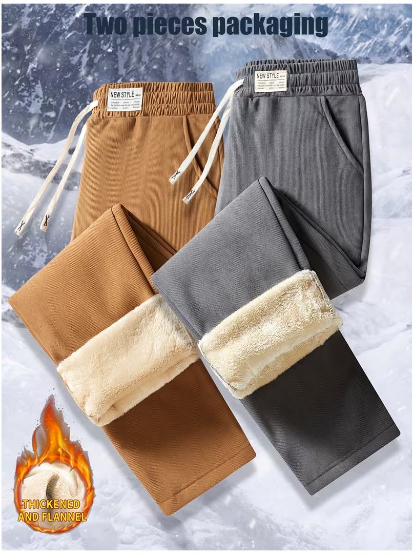 Women'S Casual Sports Pants, Fleece-Lined, Thickened, Warm Women'S Straight-Leg Corduroy Pants, Fashionable Casual Women'S Pants