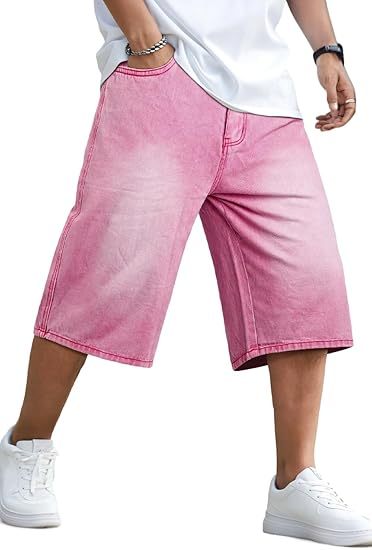 Men's Loose-Fit Denim Shorts — Stretchy, Relaxed Fit