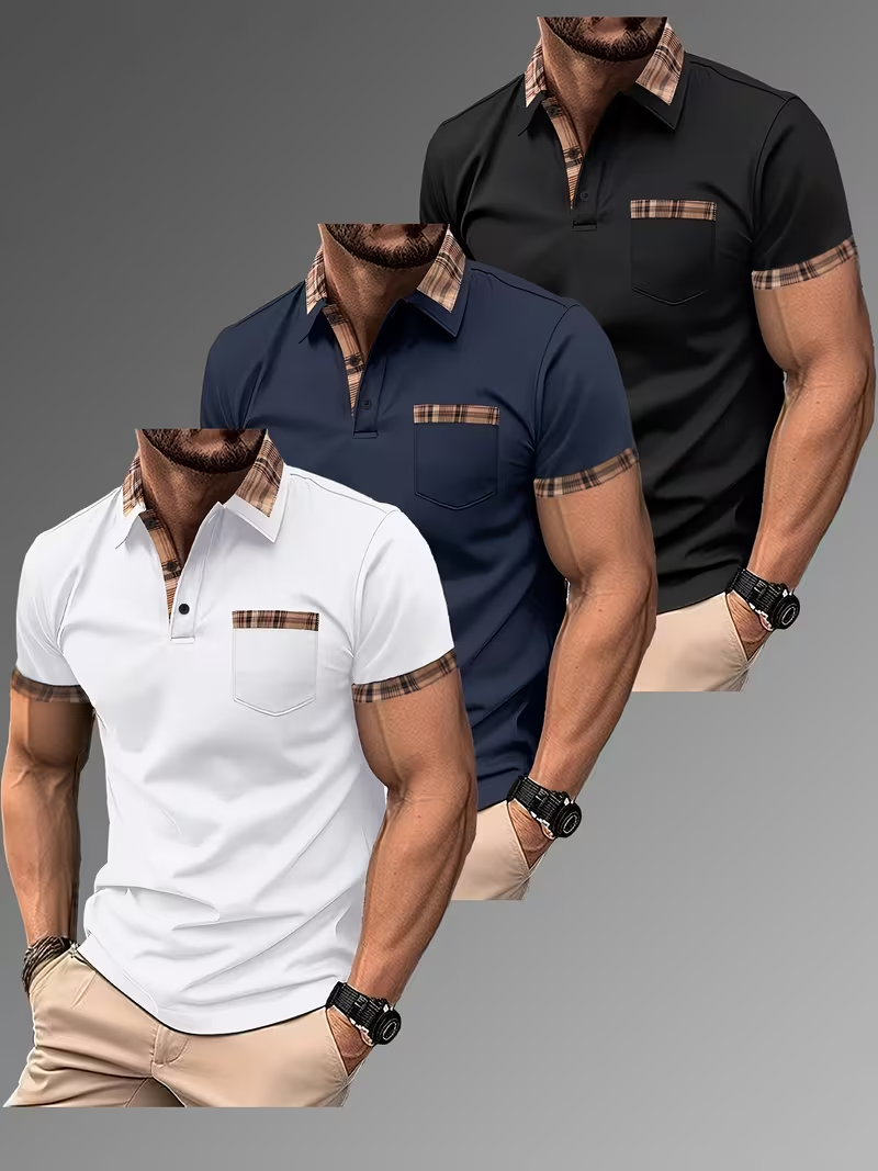 Men's Striped Short-Sleeve T-Shirt (3-Pack)