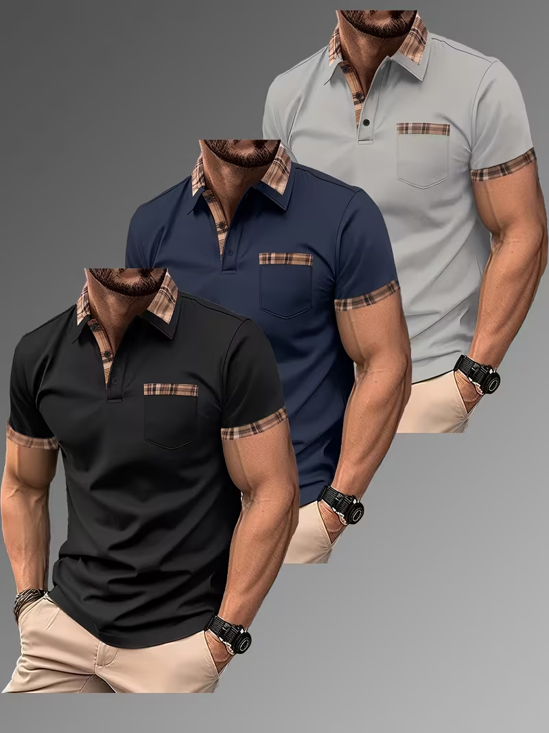 Men's Striped Short-Sleeve T-Shirt (3-Pack)