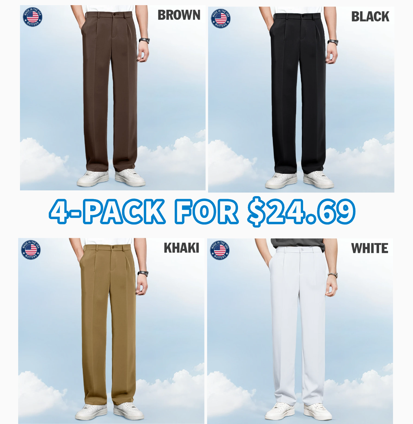 LAST DAY 70% OFF - Super Stretch Ice Silk Comfort Everyday Pants