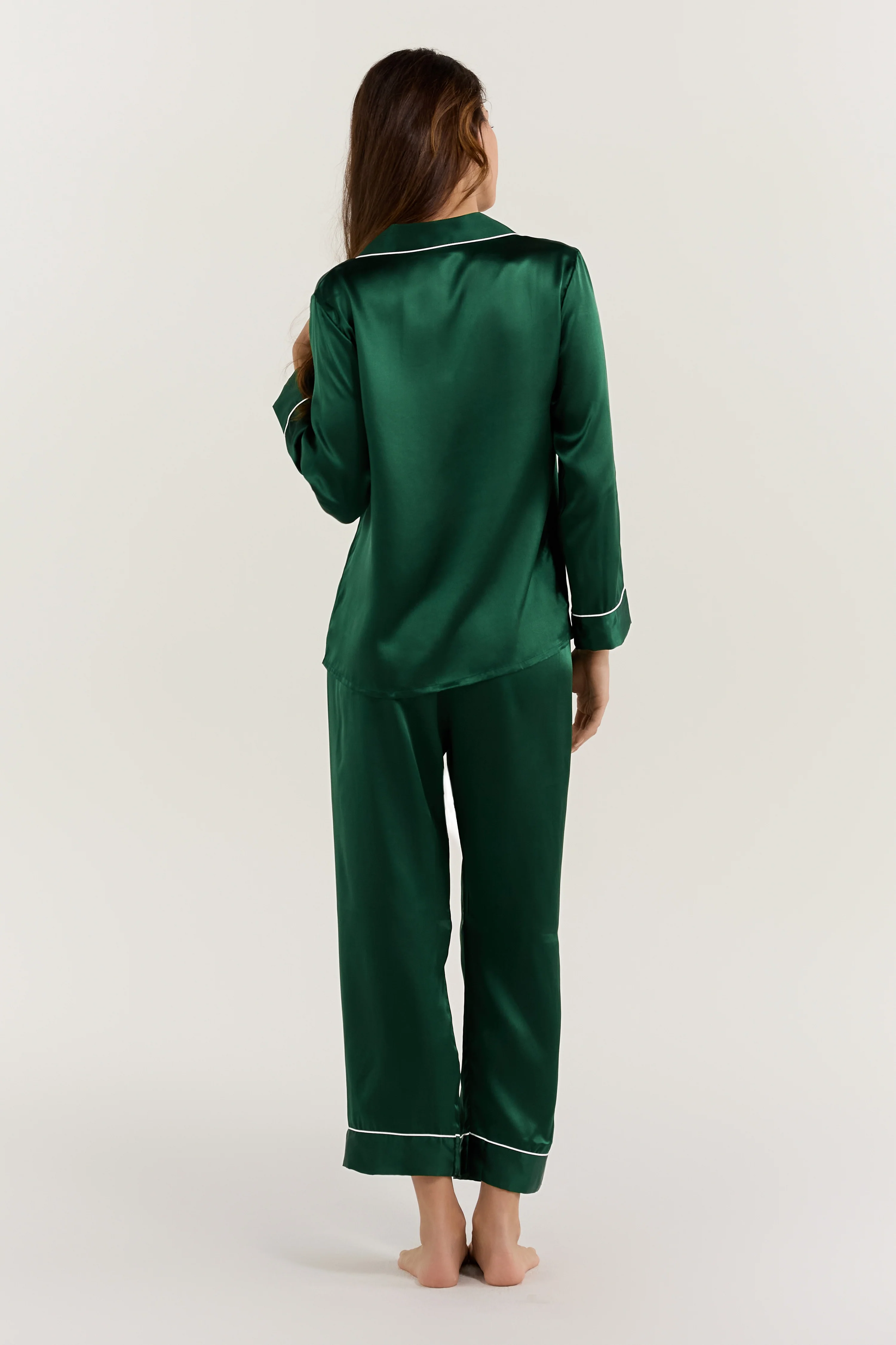 Women’s Long-Sleeve & Pants Silk Pajama