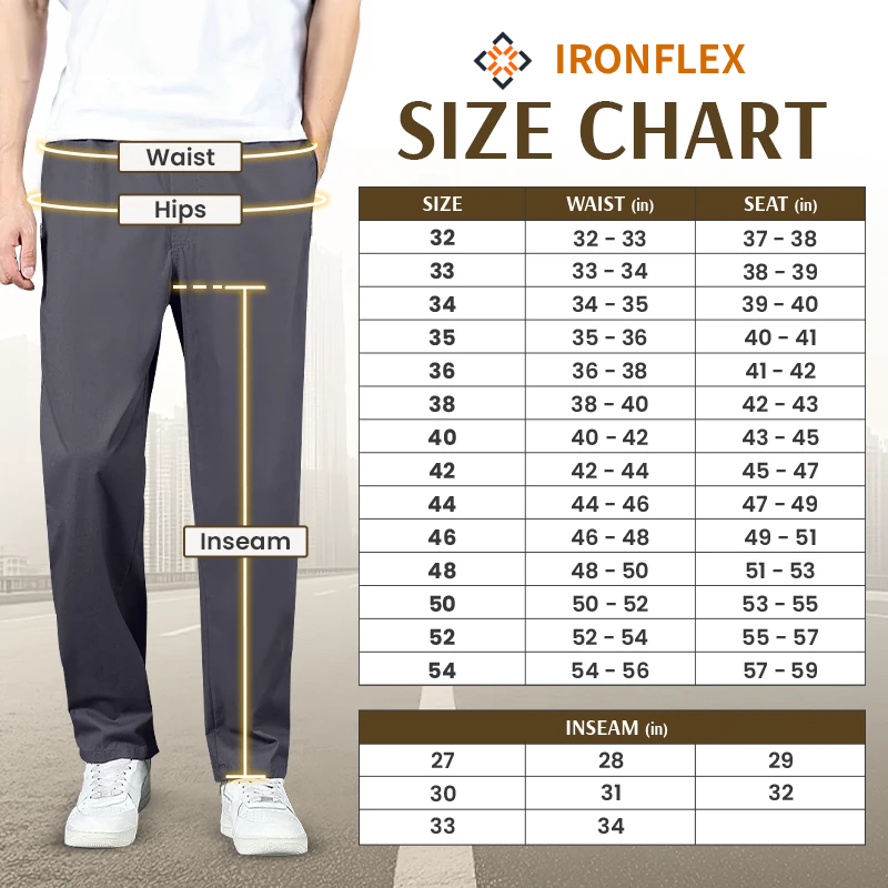 IRONFLEX - Flex Fit Zipper-Pocket Durable Pants