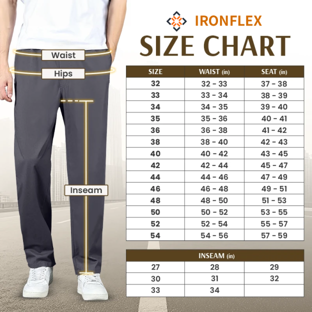 IRONFLEX - Flex Fit Zipper-Pocket Durable Pants