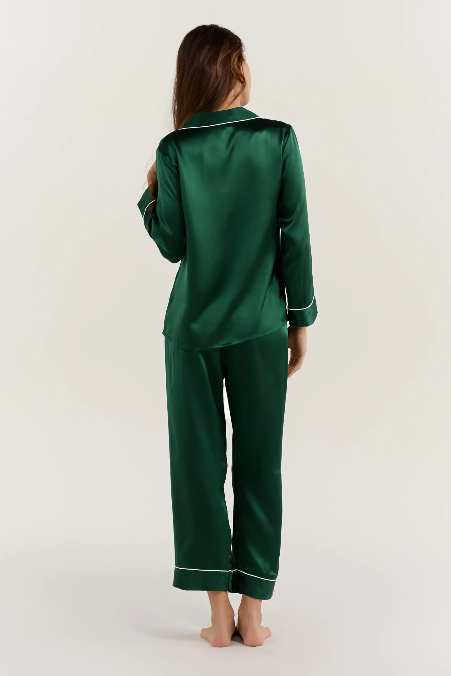 Women’s Long-Sleeve & Pants Silk Pajama
