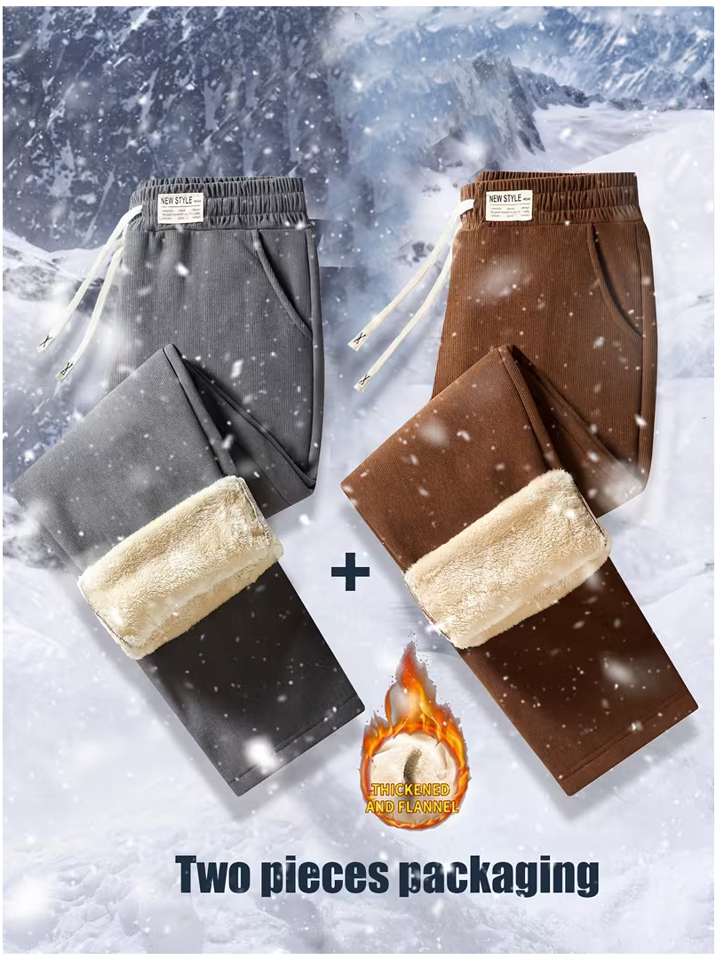 Women'S Casual Sports Pants, Fleece-Lined, Thickened, Warm Women'S Straight-Leg Corduroy Pants, Fashionable Casual Women'S Pants