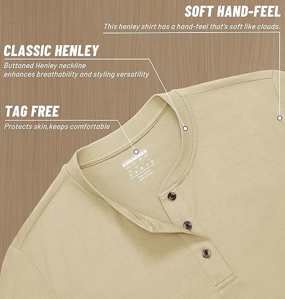 💫Clearance Sale🔥 - Men's Fashion Vintage Distressed Pocket Long Sleeve Henley Shirt