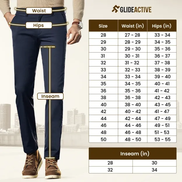 GlideActive - Ultra-Stretch Comfort Khaki Pants