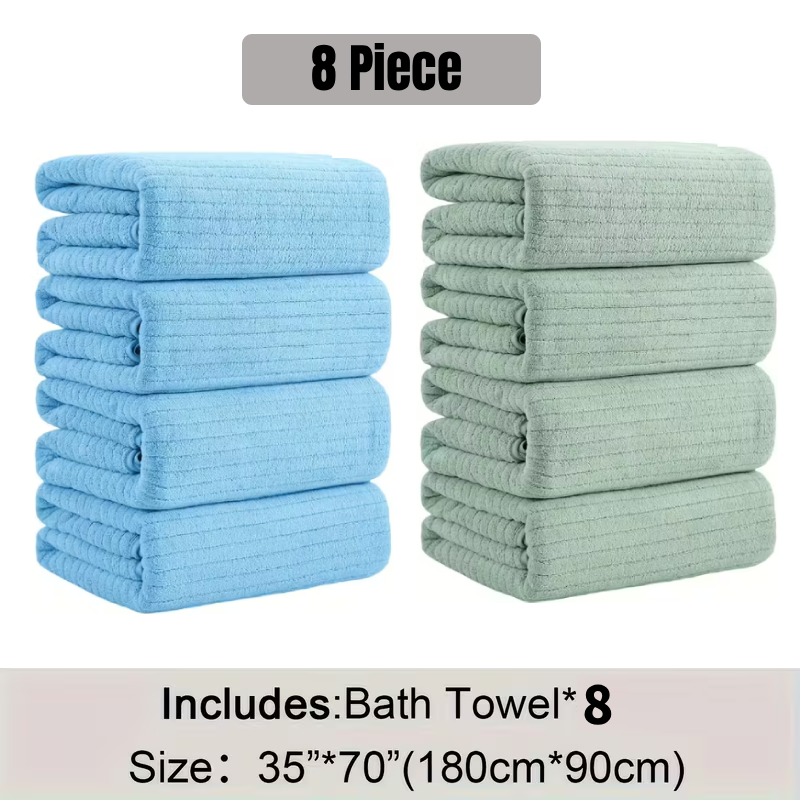 [8 Pack XL Bath Towels]35"x70" Extra Large Towel Microfiber Absorbent XL Bath Sheet Super Soft Bathroom Towels Set
