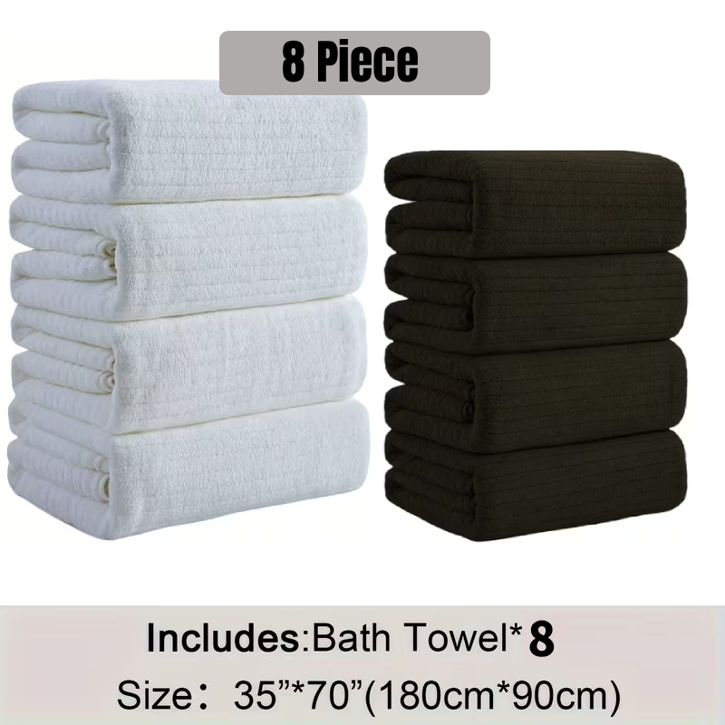 [8 Pack XL Bath Towels]35"x70" Extra Large Towel Microfiber Absorbent XL Bath Sheet Super Soft Bathroom Towels Set