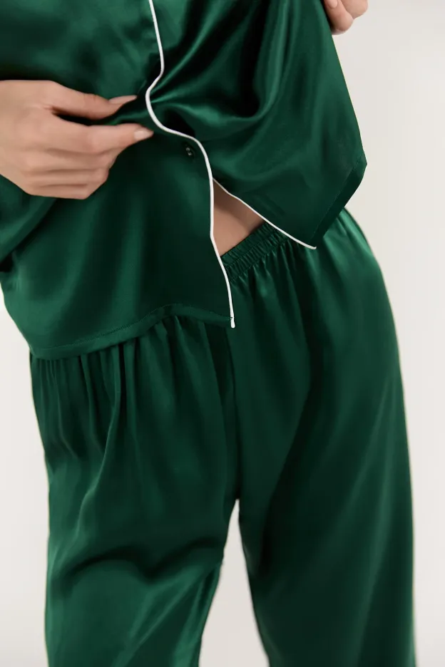 Women’s Long-Sleeve & Pants Silk Pajama