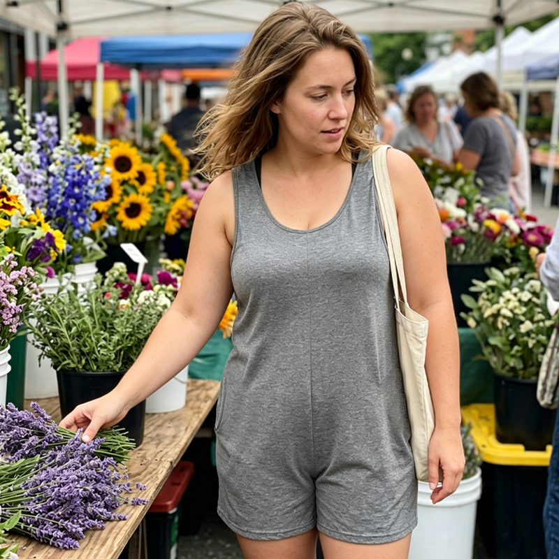 👗 LIMITED-TIME 90% OFF! 💥 Women's Plus Size Sleeveless Jumpsuit with Pockets – Flowy, Comfortable, Versatile ✨
