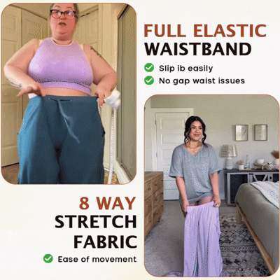 Women Comfort Lightweight Linen Wide Leg Cargo Pants