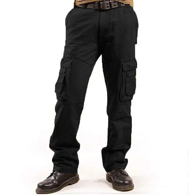 6-parks Men's Cargo Pants Cargo Trousers Hiking Pants Pocket Plain Comfort Breathable Outdoor Daily Going out 100% Cotton Fashion