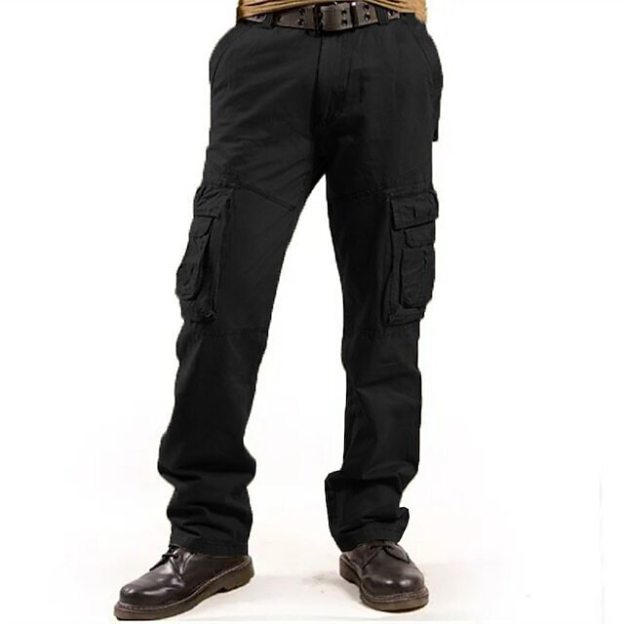6-parks Men's Cargo Pants Cargo Trousers Hiking Pants Pocket Plain Comfort Breathable Outdoor Daily Going out 100% Cotton Fashion