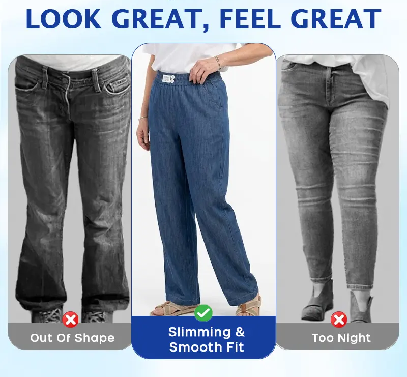 🏆Hot Sale⚡ SoftStretch™ High-Waist Comfort Jeans – Premium Stretch Denim