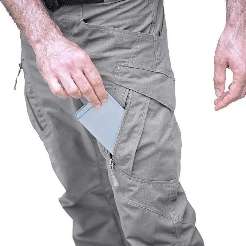 Men's Tactical Pants with 9 Pockets Rip-Stop Lightweight Work Hiking Pants FallFreshness