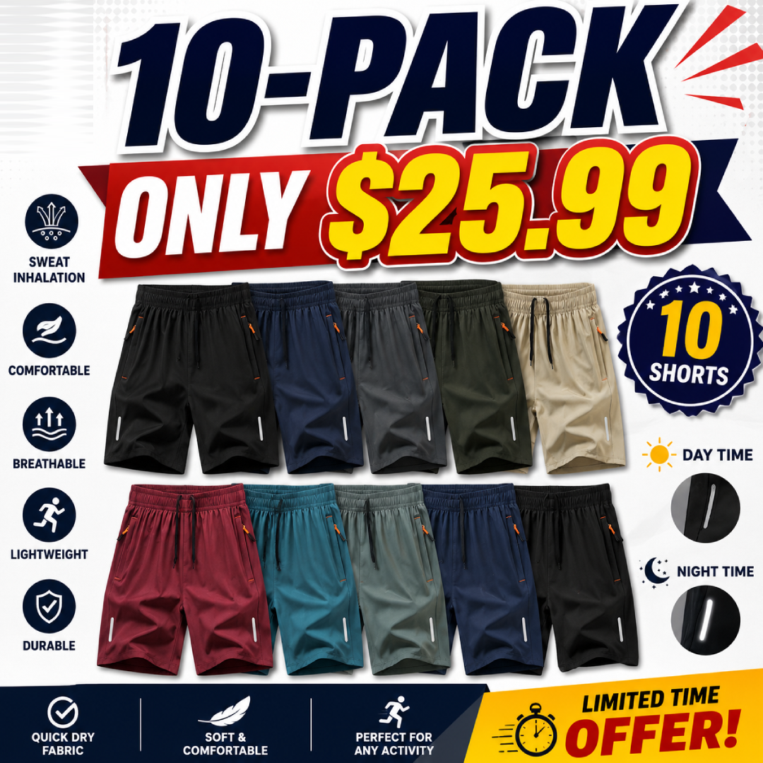 Men’s Ice Silk Athletic Shorts  Quick Dry Loose-Fit Lightweight Running Workout Gym Shorts with Pockets