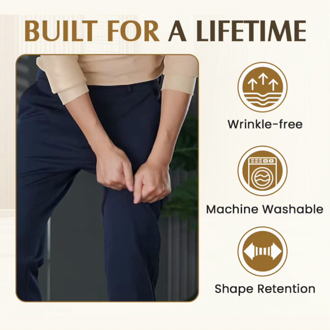 Men's Premium Non-Iron Stretch Classic Casual Trousers