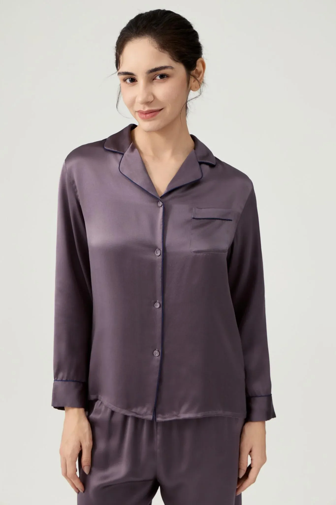 Women’s Long-Sleeve & Pants Silk Pajama