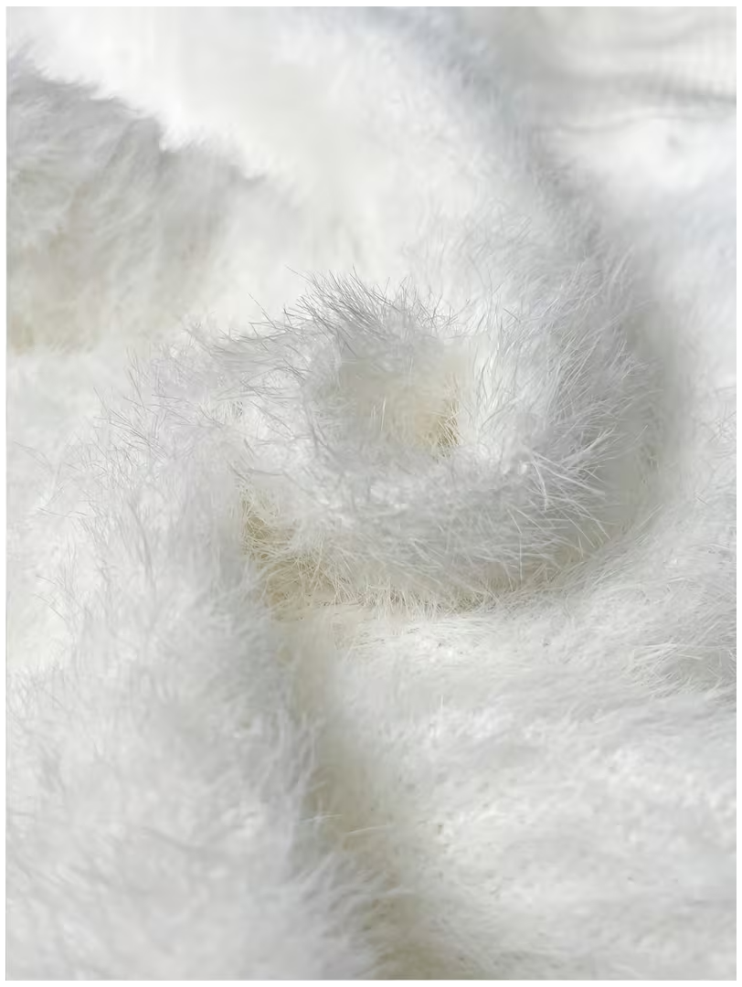 Women's elegant thick warm turtleneck long-sleeved sweater - Soft Pink - Regular Fit H-Line Silhouette