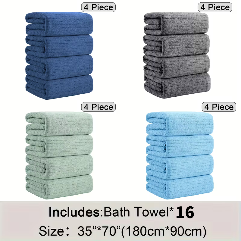 [8 Pack XL Bath Towels]35"x70" Extra Large Towel Microfiber Absorbent XL Bath Sheet Super Soft Bathroom Towels Set