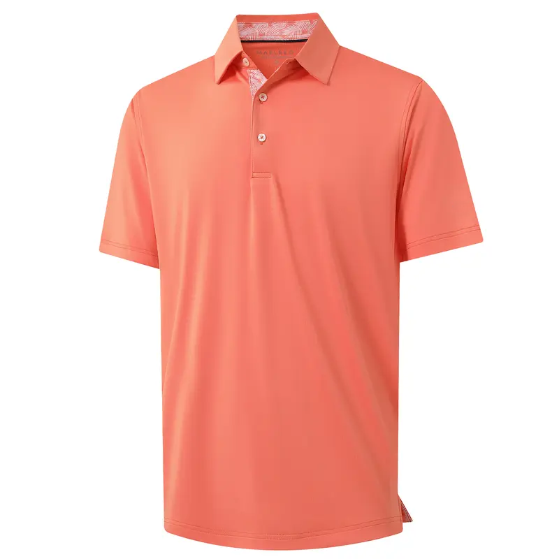 Men's Dry Fit Moisture Wicking Performance Short Sleeve Collared Polo Shirts for Casual Athletic Business