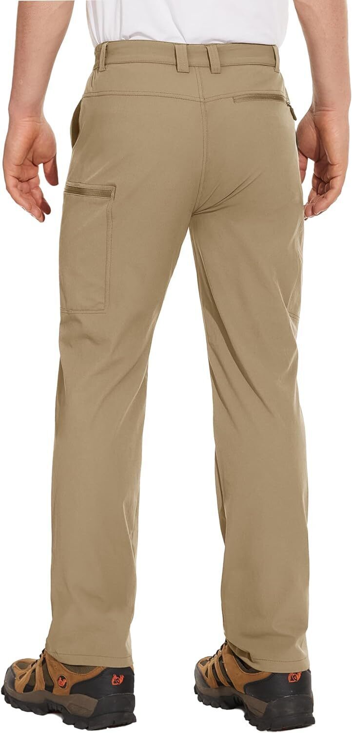 7-park Men's Hiking Pants 6 Pockets,Water Resistant Ripstop Outdoor Pants,Lightweight Quick Dry Fishing Work Pants