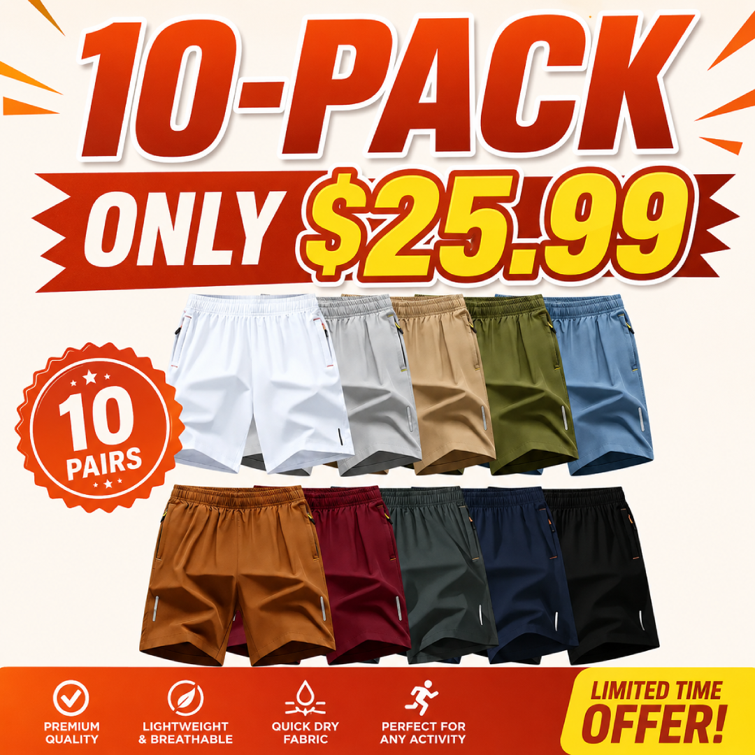 Men’s Ice Silk Athletic Shorts  Quick Dry Loose-Fit Lightweight Running Workout Gym Shorts with Pockets