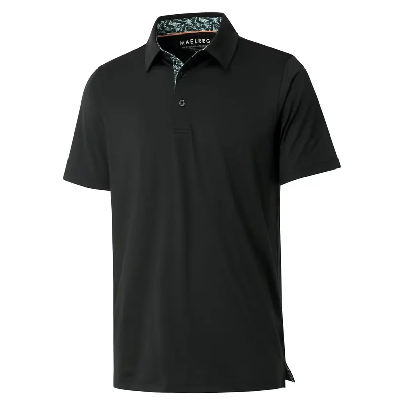 Men's Dry Fit Moisture Wicking Performance Short Sleeve Collared Polo Shirts for Casual Athletic Business