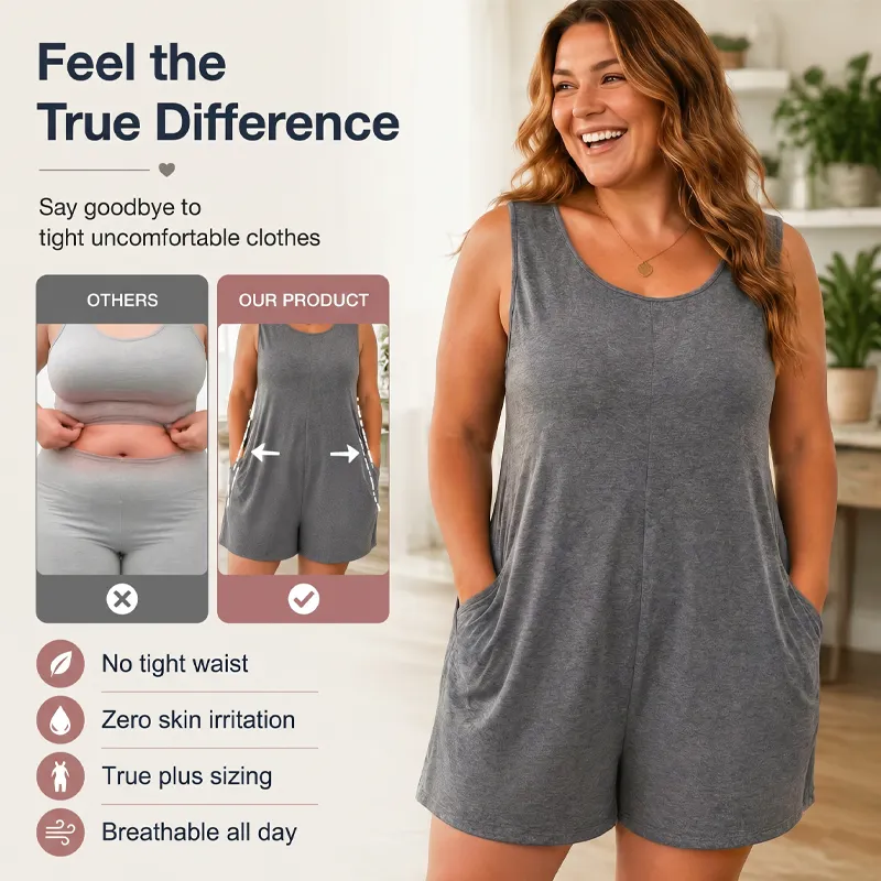 👗 LIMITED-TIME 90% OFF! 💥 Women's Plus Size Sleeveless Jumpsuit with Pockets – Flowy, Comfortable, Versatile ✨