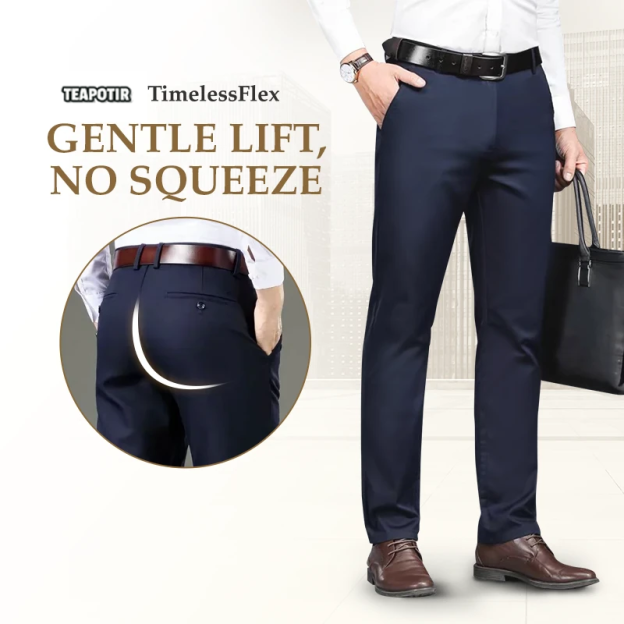  Men's High Elastic Business Casual Pants