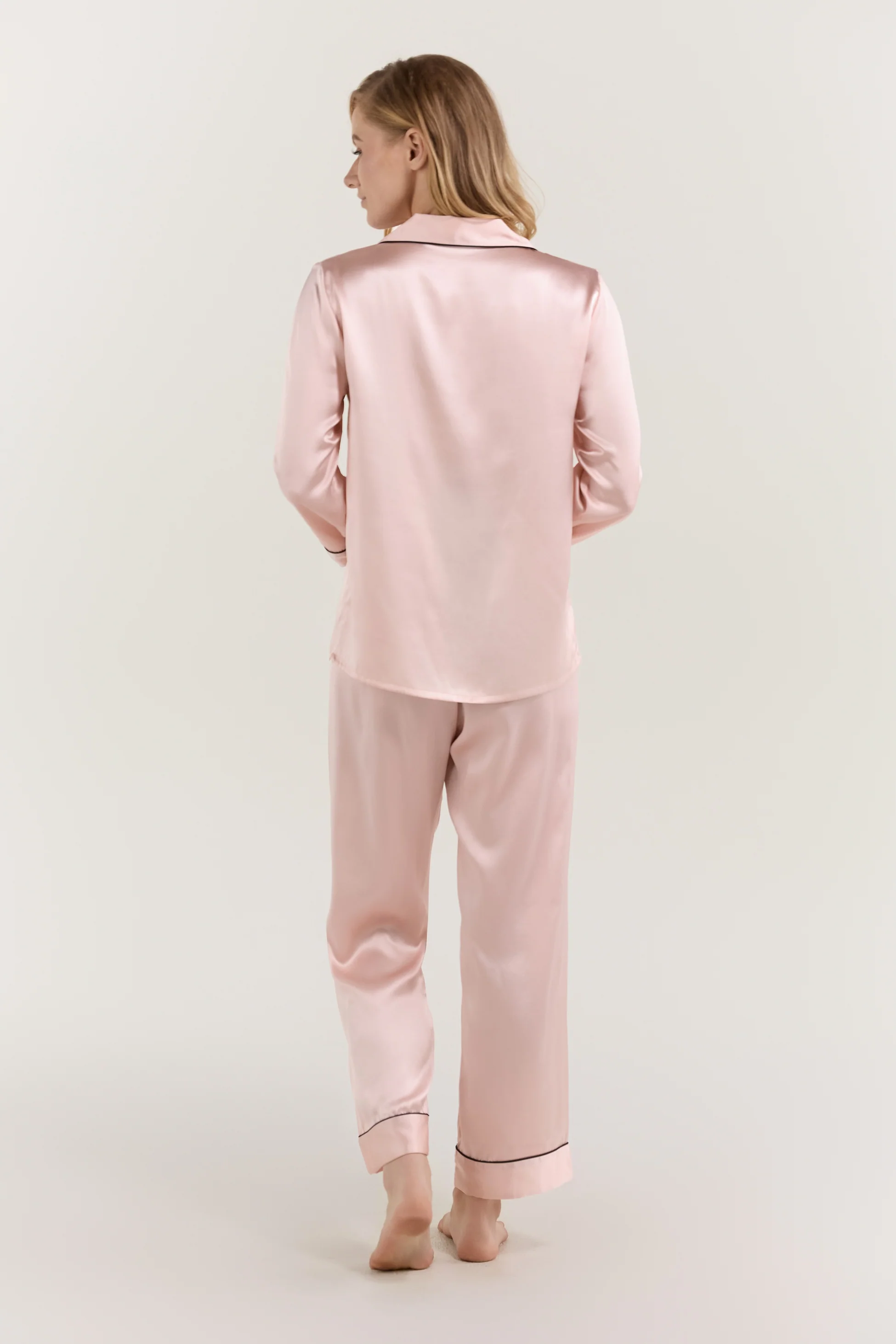 Women’s Long-Sleeve & Pants Silk Pajama