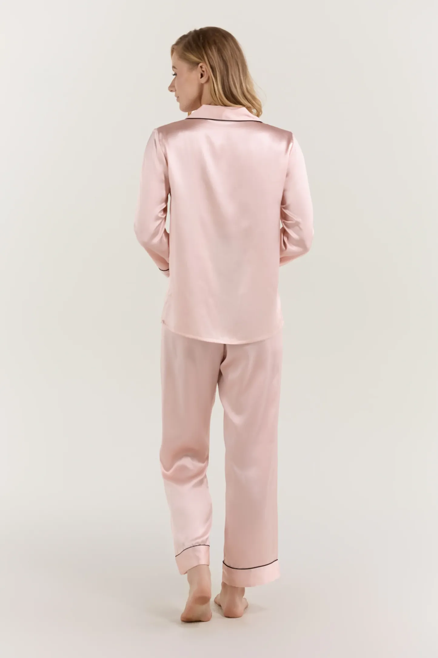 Women’s Long-Sleeve & Pants Silk Pajama
