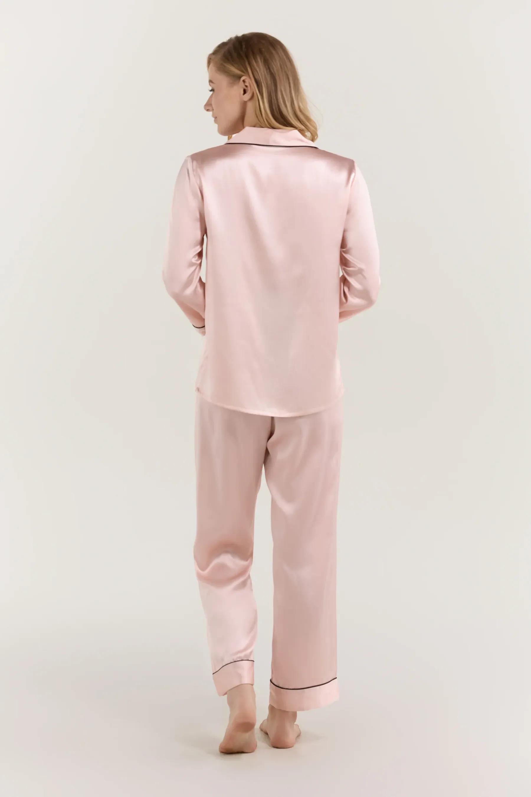 Women’s Long-Sleeve & Pants Silk Pajama