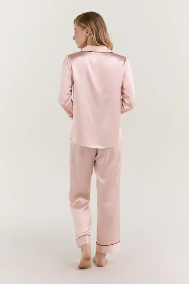 Women’s Long-Sleeve & Pants Silk Pajama