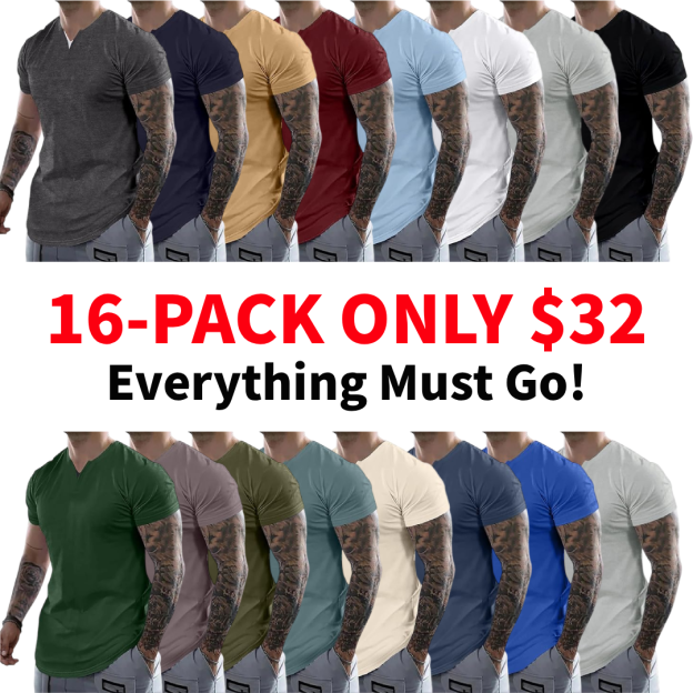 Men's Casual V-Neck T-Shirt