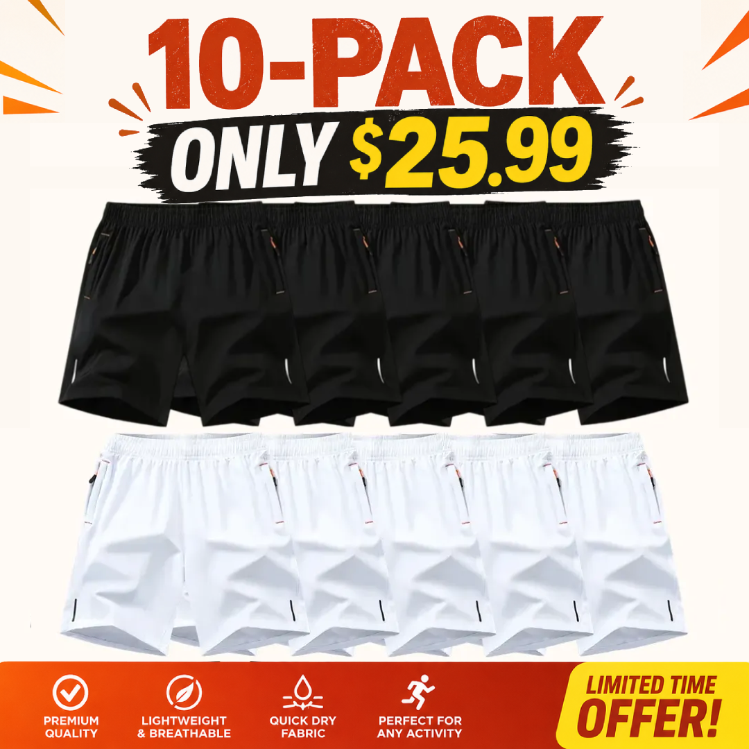 Men’s Ice Silk Athletic Shorts  Quick Dry Loose-Fit Lightweight Running Workout Gym Shorts with Pockets