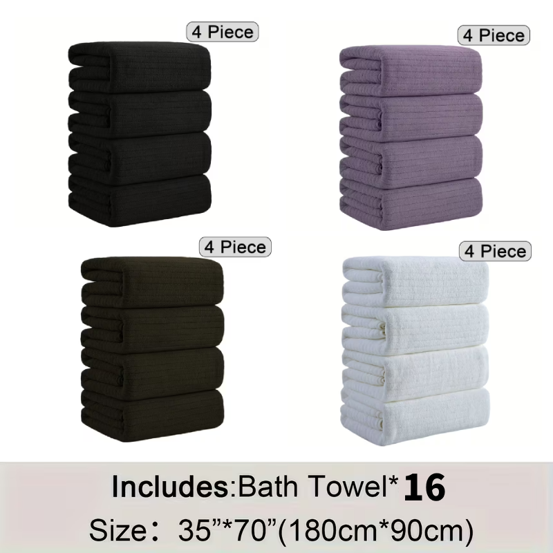[8 Pack XL Bath Towels]35"x70" Extra Large Towel Microfiber Absorbent XL Bath Sheet Super Soft Bathroom Towels Set